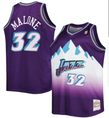 Mitchell & Ness Karl Malone Utah Jazz Men's 1996-97 Purple Swingman Jersey - Image 1 of 4