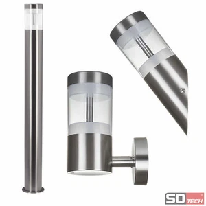 Lampada LED da esterno in acciaio inox Albero torcia lampada da parete illuminazione porta luce - Foto 1 di 5