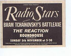 RADIO STARS / BRAM TCHAIKOVSKY press clipping 1978 approx 6X10cm  (4/11/78)