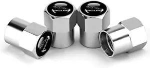 4pc Car Wheel Tire Air Valve Dust Stem Cap Cover For Jaguar Silver Metal - Picture 1 of 1
