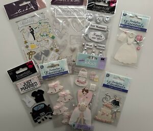 Scrapbook Stickers Wedding Lot of 8 Packs Jolee's Sticko Sandylion New Sealed