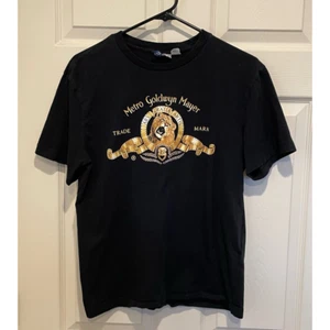 Metro-Goldwyn-Mayer Divided By H&M Mens Graphic T-Shirt Black Crew Neck Tee S - Picture 1 of 4
