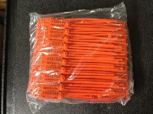 Bagmaster Bag Products LS04 Pullock Plastic Security Seals Numbered 250 seals - Picture 1 of 1