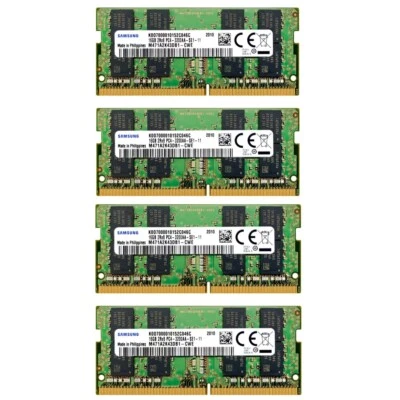 Samsung 64GB (4X16GB) DDR4 3200MHz PC4-25600 SODIMM Memory Ram M471A2K43DB1-CWE - Image 1 of 4