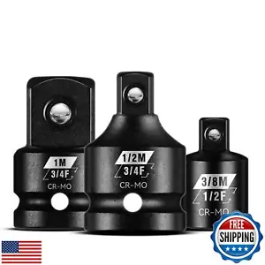 Upenjok 3 Piece Impact Socket Adapter Set, Standard SAE, 3/4” to 1”, 3/4” to - Picture 1 of 5