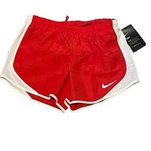 Nike Girls Youth Size Large Dri Fit Red and White Running Shorts New with Tags - Picture 1 of 4