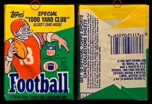 Paquete de cera de fútbol americano Topps 1986 sin abrir - posible novato Jerry Rice - Imagen 1 de 1
