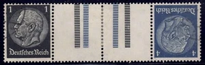 Germany - 1939 ZdMiNr KZ 30, 1pf +Z+Z+4pf Hindenburg, gutter strip - Picture 1 of 1