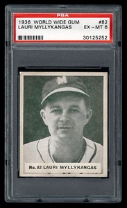 1936 World Wide #82 Lauri Myllykangas PSA 6 Perfectly Centered Highest Graded RC - Picture 1 of 2