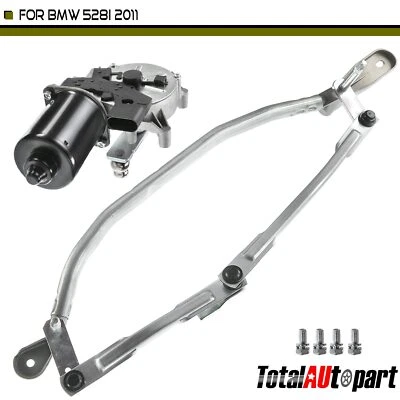 2x Windshield Wiper Linkage & Motor Assembly for BMW 528i 2011 3.0L 4.4L Front - Image 1 of 4