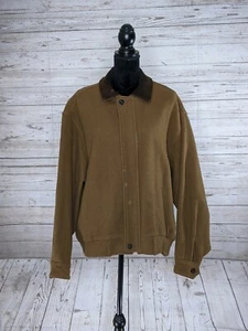 Chaqueta Bomber de Lana Forrada a Cuadros Woolrich De Colección Marrón Para Hombre XL Etiqueta de Cuero EE. UU. - Imagen 1 de 7
