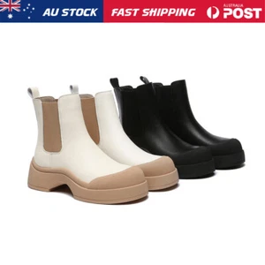 EVERAU® Women Leather Ankle Chunky Boots Mindy glossy cow leather - Picture 1 of 26