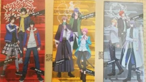 Hypnosis Mic Mini Clear File Holder x 3 set Japanese Anime game MP BL - Picture 1 of 1