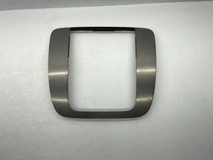 2007-2013 Sierra Tahoe Yukon Suburban Dash Radio Bezel Trim Silver Metal Brushed - Picture 1 of 7