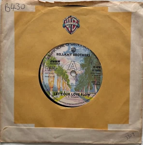 BELLAMY BROTHERS - LET YOUR LOVE FLOW b/w INSIDE OF MY GUITAR 7" SINGLE VGC 1975 - Picture 1 of 1