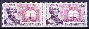 France 1971 MNH pair, Baron A Portal, Medicine, Anatomist & Medical Historian [ - Picture 1 of 1