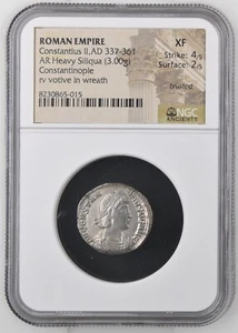 Imperio Romano Constancio II AR Siliqua Pesada Constantinopla NGC XF - Imagen 1 de 4