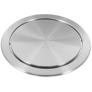Cubo de reciclaje con tapa de cubo de basura de acero inoxidable con cubierta empotrada - Imagen 1 de 12