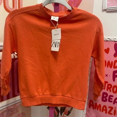 Sudadera naranja para niños ZARA NUEVA CON ETIQUETAS Foto 1 de 4
