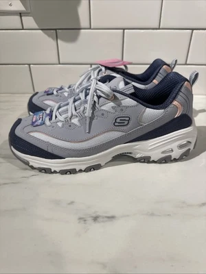 Skechers / D'Lites / POPULAR VOTE  Light Blue Multi Memory Foam Reg $80 Size 10 - Image 1 of 4
