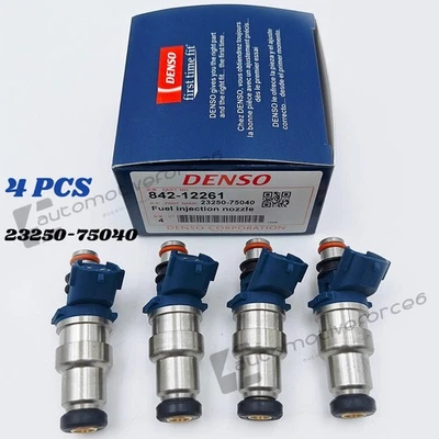 4X DENSO Fuel injectors For Toyota Tacoma 2.4L 1995-2000 I4 23250-75040 - Imagem 1 de 4