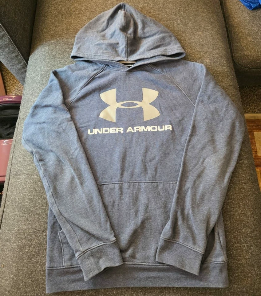 Under Armour Youth XL ColdGear Sudadera con Capucha Niños Azul Cálido Pullover Atlético Foto 1 de 4
