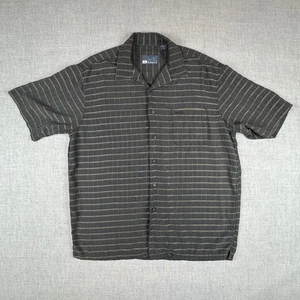 Hobie Shirt Mens Large Plaid Button Up Short Sleeve Casual Windowpane - Picture 1 of 8