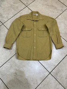 Vintage 90s Cabela’s Men’s Long Sleeve Yellow 100% Cotton Made In The USA SZ M - Picture 1 of 7