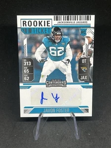 2024 Panini Contenders Javon Foster AUTO Rookie Biglietto RC Rookie #254 Jaguars - Foto 1 di 2