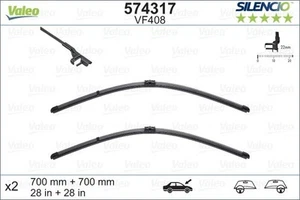 Valeo 574317 Silencio VF408 Front Wiper Blade Set Flat Spoiler 700mm 28" RHD LHD - Picture 1 of 7