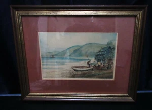 Sharland coloured etching framed CLOVELLYY prof sign Royal Academy1925 - Picture 1 of 6