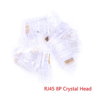 High Performance RJ45 8P Crystal Head Modular Plug Network Joints Connector New - Picture 1 of 3
