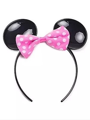 Suministros de fiesta Minnie Mouse - Diadema Orejas de Minnie con lazo rosa Foto 1 de 2
