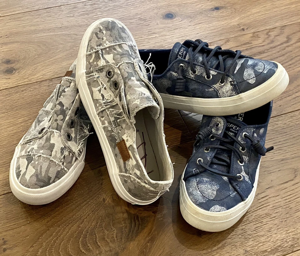 Лот из 2 Sperry Blowfish холст, кожаные кроссовки женский размер 6, 6,5 - Изображение 1 из 4