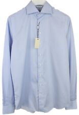 SUITSUPPLY Traveller Slim Fit Formal Shirt Men's (UK) 39L Cutaway Pinstriped