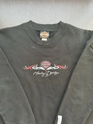 Vintage Women’s Harley Sweater Made In USA Boxy Crop Top Small 21x21 - Изображение 1 из 4