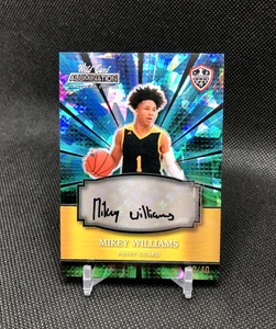 2022 Wild Card Alumination Mikey Williams AUTO /40 BLUE GREEN CRYSTALS SSP RC 📈