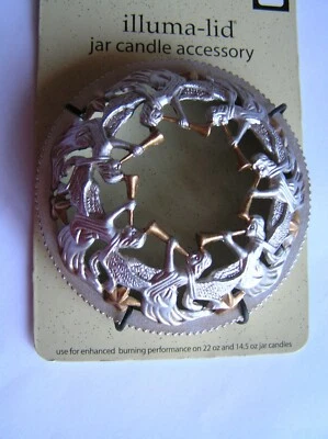 Yankee Candle Illuma tapa topper plata perla oro estrellas trompetas ángel envío gratuito Foto 1 de 2