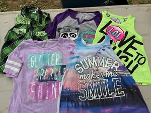 Lot Of Girls Justice Short Sleeve Shirt Bundle Size 10 - Picture 1 of 1