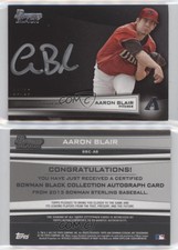 2013 Bowman Sterling Bowman Black Collection Auto /25 Aaron Blair #BBC-AB Auto