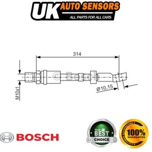 Fits Opel Kadett 1979-1993 Bosch Front Right Brake Hose 90147349 562325 - Picture 1 of 4