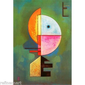 Pintura al óleo abstracta Wassily Kandinsky repro hacia arriba, 1929 - Imagen 1 de 1