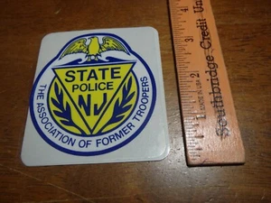 NEW JERSEY STATE POLICE FORMER TROOPER ASSOC DECAL STICKER STATE HIGHWAY PA - Picture 1 of 1