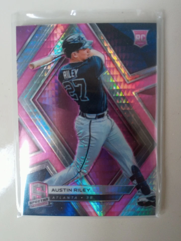 2019 Spectra Pink Prizm Austin Riley RC, S/N: 61/75 - Image 1 of 1