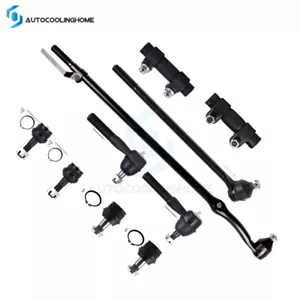 10Pcs Front Tie Rods Ball Joints Suspension Kit For 1980-1996 Ford F-150 4WD 4x4 - Picture 1 of 12