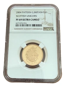 Great Britain U.K. 2004 Gold 1 Pound Pattern NGC PF69UC Scottish Unicorn - Picture 1 of 2
