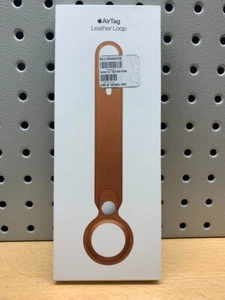 Apple AirTag Leather Loop Saddle Brown - Picture 1 of 2