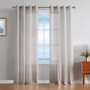 Gommini trasparenti schiacciati Nautica Cordelia due pannelli finestra extra larghi 52" x 84" - Foto 1 di 7
