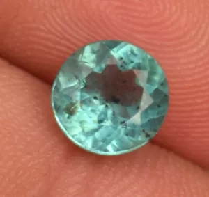 Natural Certified Greenish Blue Apatite Gemstone 1.25 Ct Round Cut Loose Gemston - Picture 1 of 5
