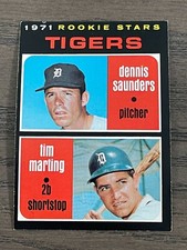 1971 Topps Rookie Stars Dennis Saunders Tim Martin #423 Detroit Tigers 